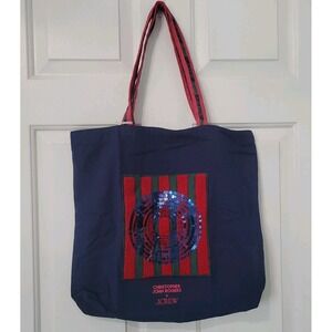 J.Crew Limited Edition Christopher John Rogers‎ Sequin Canvas Tote Bag Navy NWT